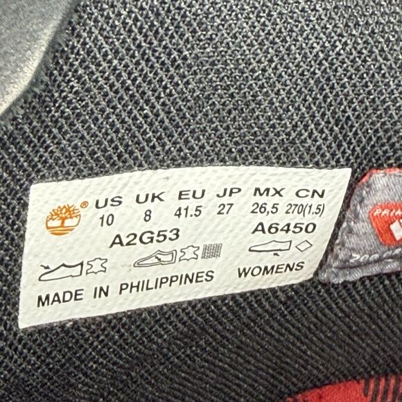 Timberland Heritage 6” Waterproof Boots Women’s 10 Black Nubuck Red STORE MODEL - Picture 2 of 16